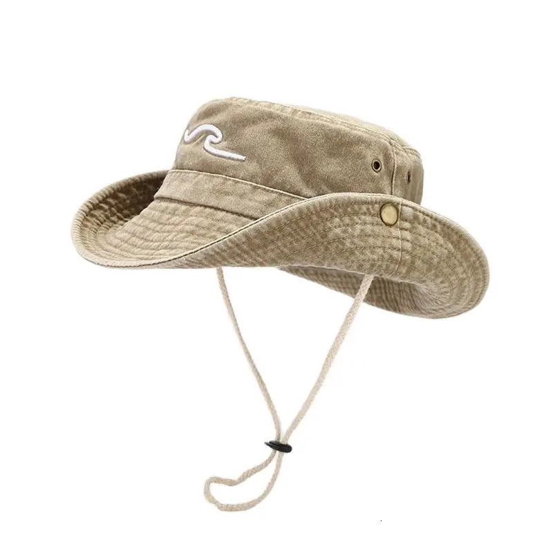 Spring Cotton Embroidered Pattern Bucket Hat Fisherman Hat Outdoor Travel Sun Cap For Men And Women 127 250320