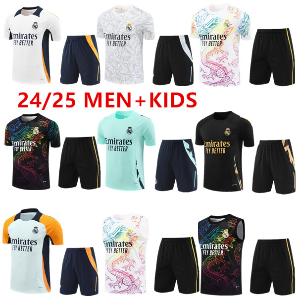 22 2023 Soccer Tracksuits Sets Reals madrids TRACKSUIT set 22/23 BENZEMA men and kids football kit chandal futbol survetement madrides TRAINING suit soccer jersey