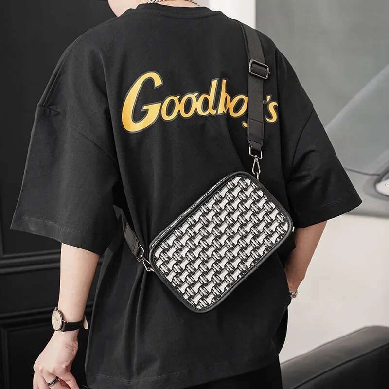 Fashion Men's Bag Jacquard Canvas Shoulder Messenger For Men Brand Designer Square Handbag Mens Sg Bags