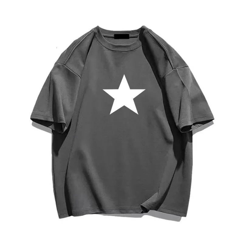 Korean 1977 mens cotton Tshirt fashion y largesized casual printed short sleeved summer top Crewneck graphic 250320