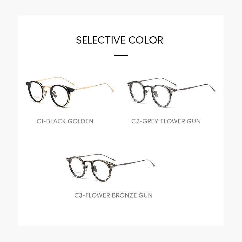 Optical Glasses Frame Men Women Round Eyeglass Frames Z1615 Eyewear Retro Prescription Myopia Eyeglasses Reading 250228