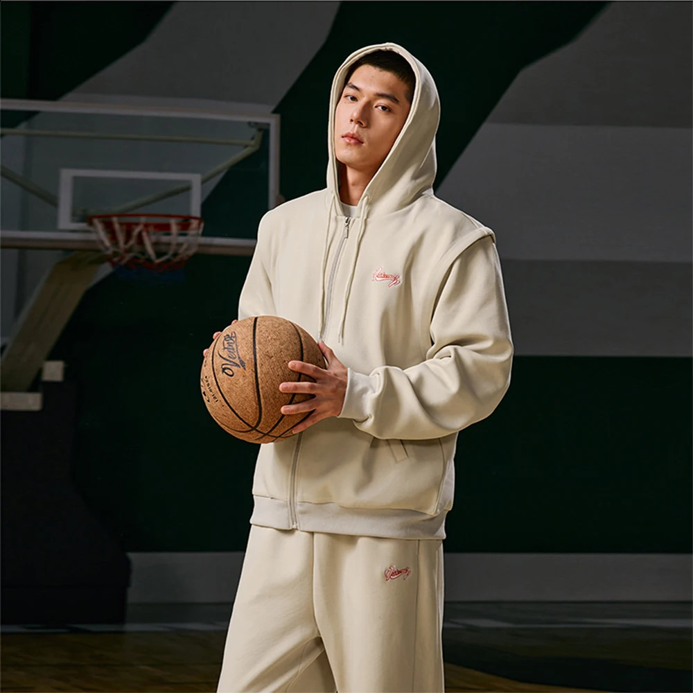 Veidoorn twopiece loose suit casual long sleeved hoodie drag and drop jogging pants set sports shirt Annd 250319