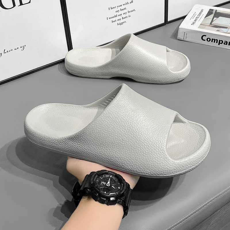 Mens soft bottom cloud slider thick platform indoor and outdoor beach sandals summer EVA N slider Y250320