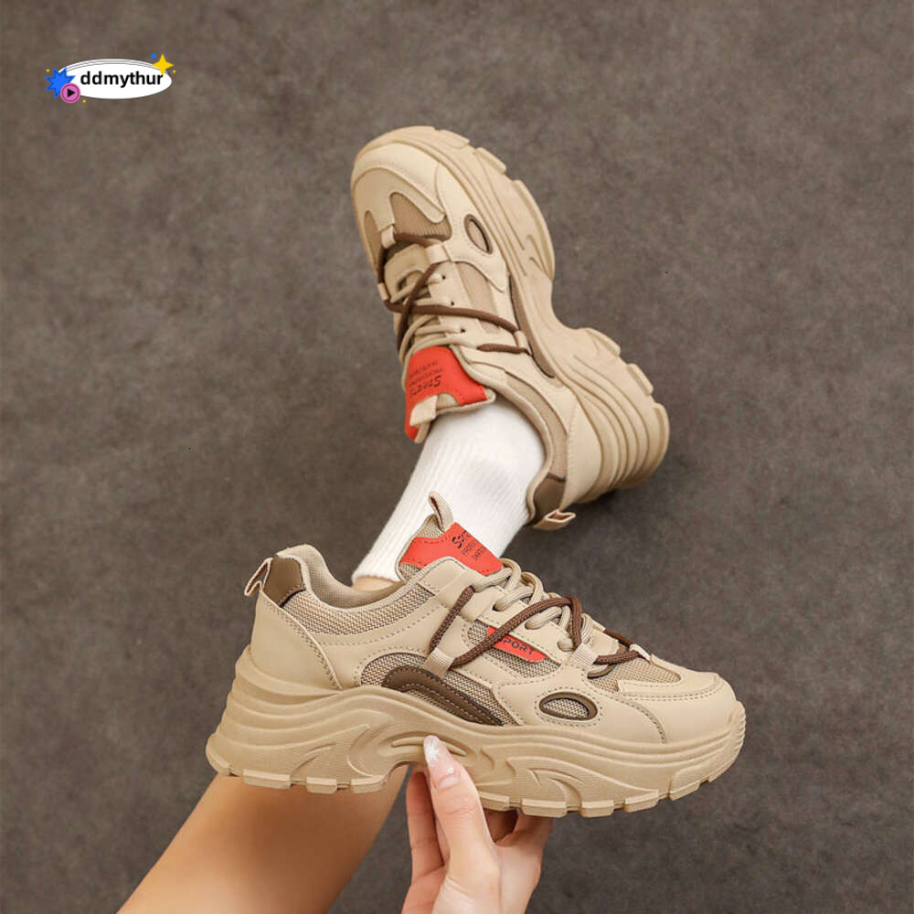 CRLAYDK Women's Platform Chunky Sneakers Fashion Dad Casual Shoes Lace Up Wedge Walking Height Increase Mesh Tennis For Ladies ddmythur