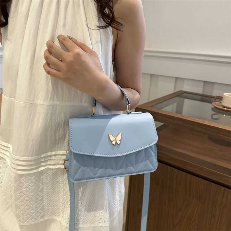 PU Versatile Fashionable Portable Small Square Bag single shoulder cross shaped bag Y250319