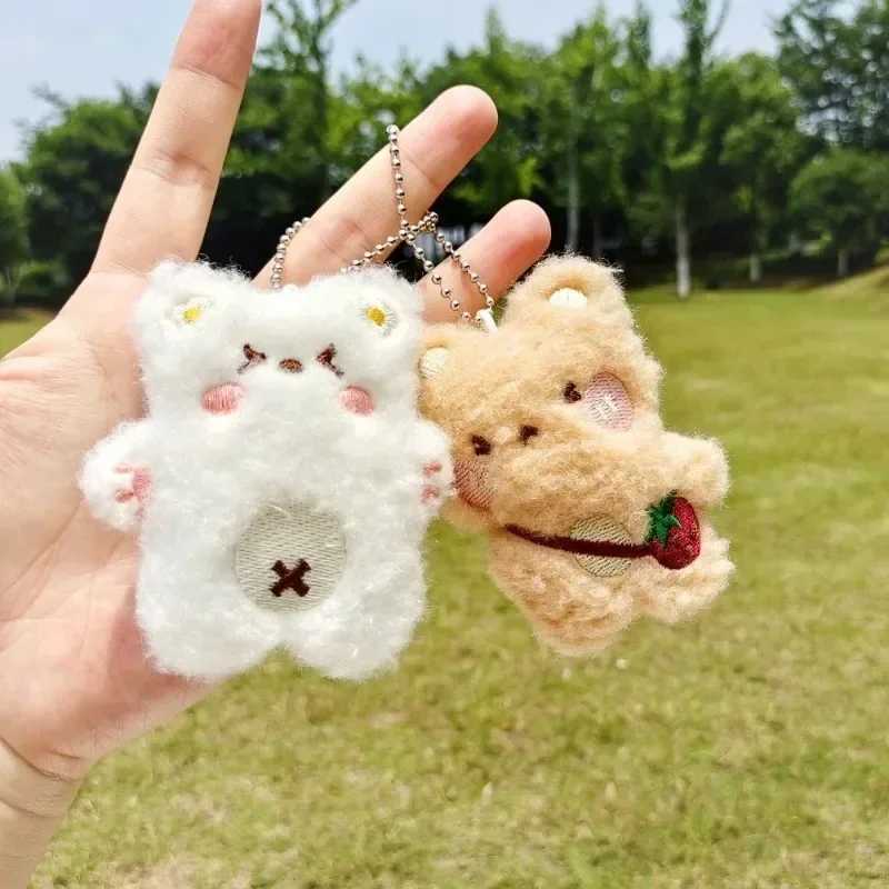 Soft keychain cartoon bear pendant keychain squeeze toy cute plush filled keychain bag decoration couple friend childrens giftXJ250319