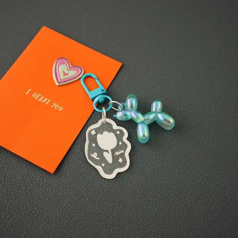 Cartoon Dog Keychain Sweet Fashion Candy Colorful Keychain Female Bag Pendant Cute Animal Phone Chain Keychain Jewelry GiftXJ250319