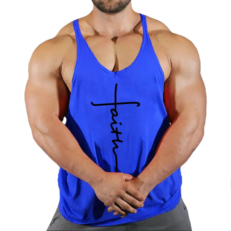 mens cotton tank tops shirt gym fitness vest sleeveless male casual bodybuilding sports man Workout clothes clothing 250320