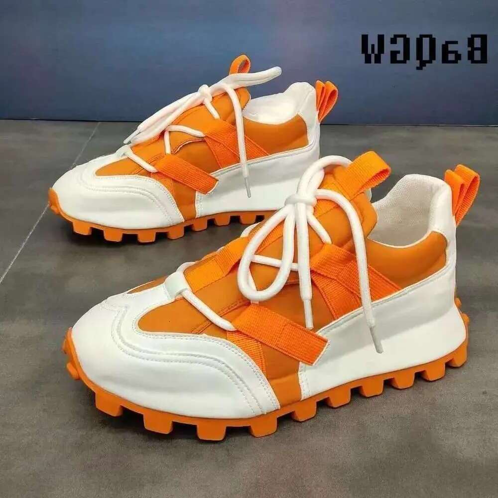 Designer Chunky Sneak ers Men Boar d Fashion Casual Microfiber Leather Breathable Increased Internal Loaf ers Shoes