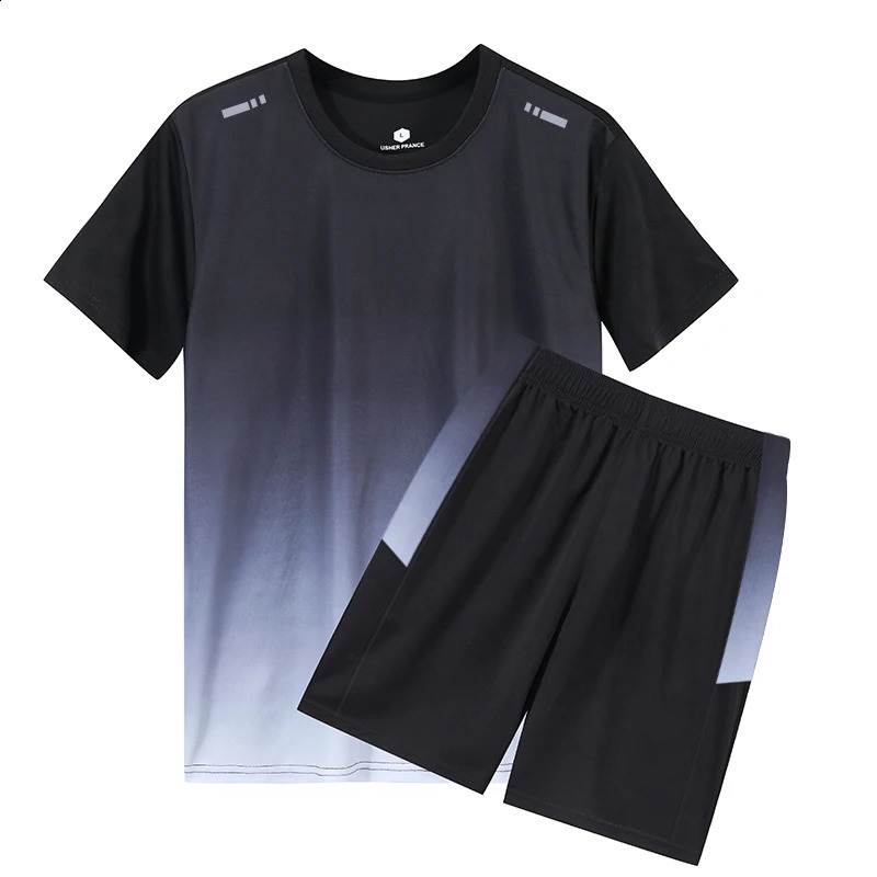 Sports suit mens short sleeved shorts casual running clothes short sleeved T-shirts mens casual sportswear large g 250319