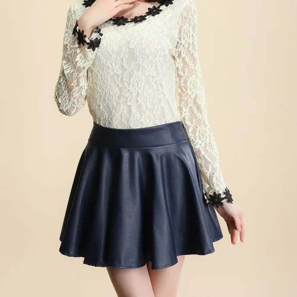 Leather Matte Slim Mini Sexy Fashion PU Short High Waist Skirt Korean Nightclub Streetwear Wholesale Skirts 250320