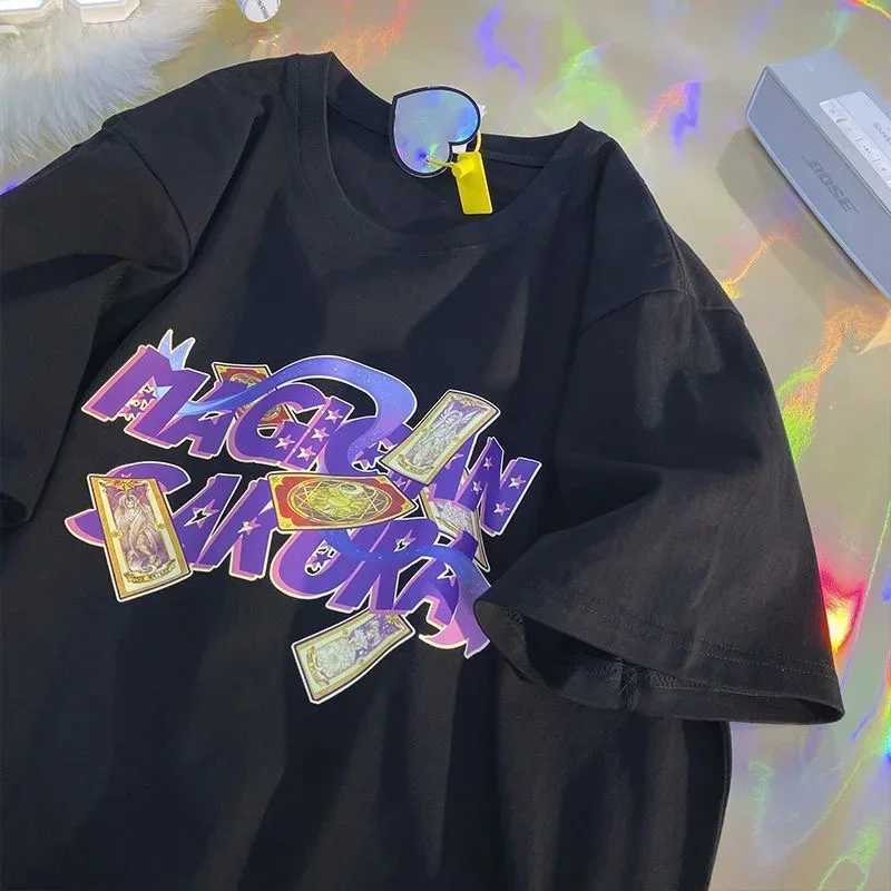 Women T Shirt Fruit Print Harajuku Tshirt Kawaii Loose Short Sleeve Cute Oversized Tee Clothes Y2k Top Anime Graphic T-shirtT250320