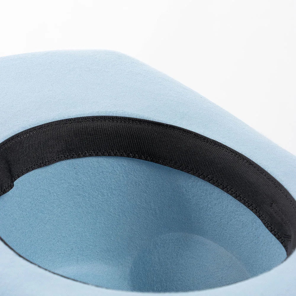 100% Wool Western Cowboy Hat Women Men Autumn Winter Casual Felt Cowgirl Hat Outdoor Sunshade Warm Concave Shape Fedoras Top Hat 250320