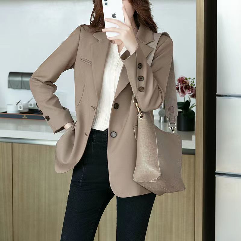 G3171Elegant Women's Casual Fall Outerwear - Stylish Niche Hong Kong-Inspired Jacket