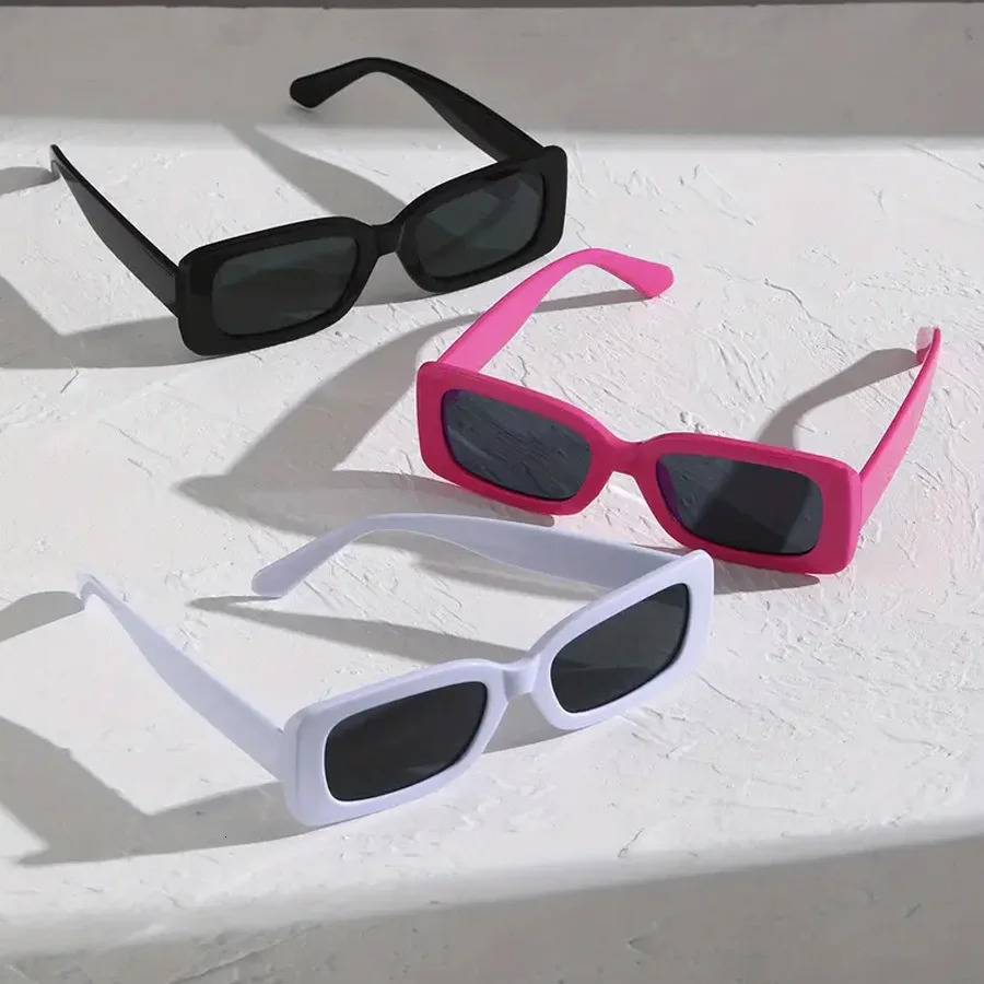3PCS Square fashion Women Sunglasses Y2K Hip Hop Vacation Beach Party Decoration Glasses Men 250320