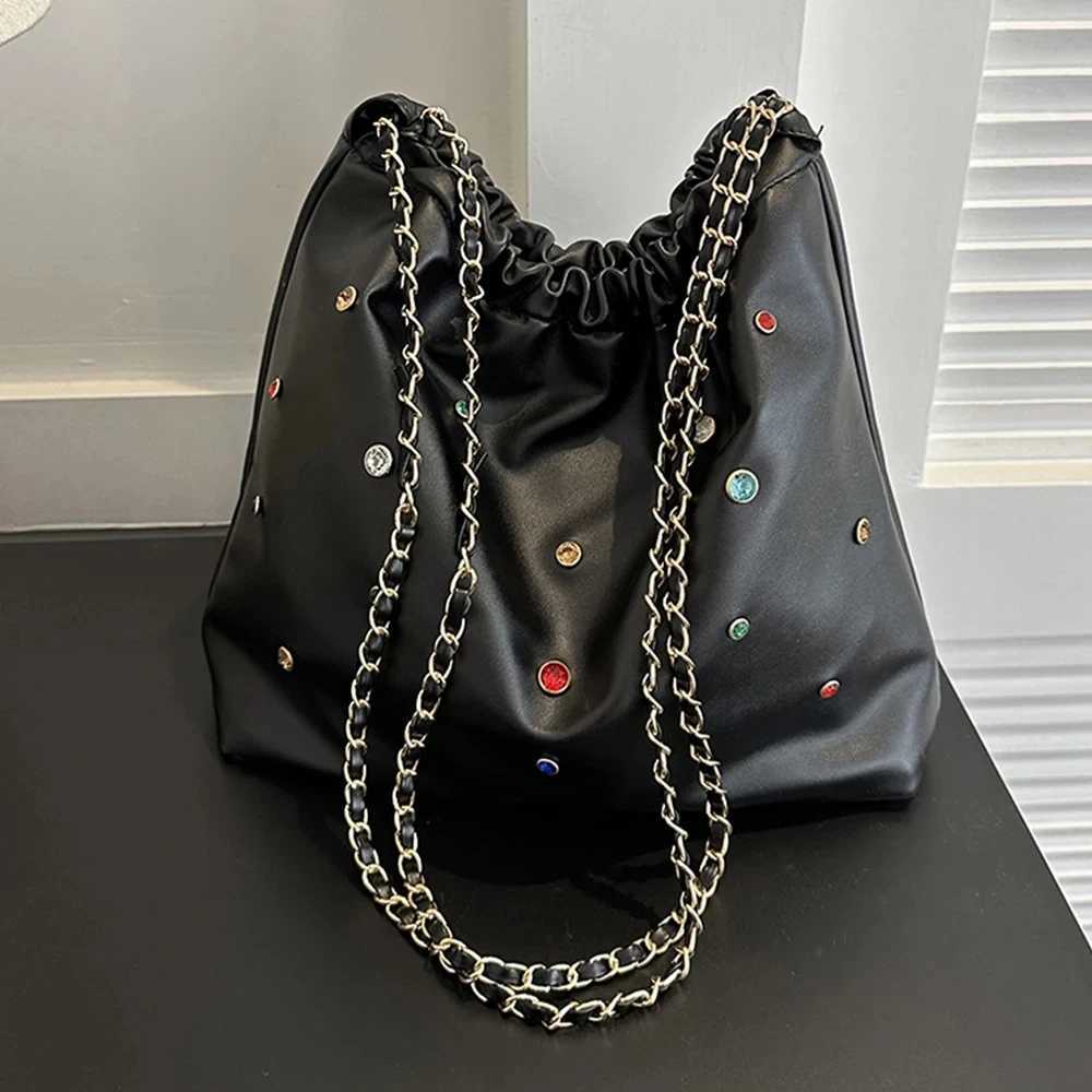 Womens shoulder bag PU leather casual fashion composite handbag large capacity chain homeless cross bag shopping bag Y250319