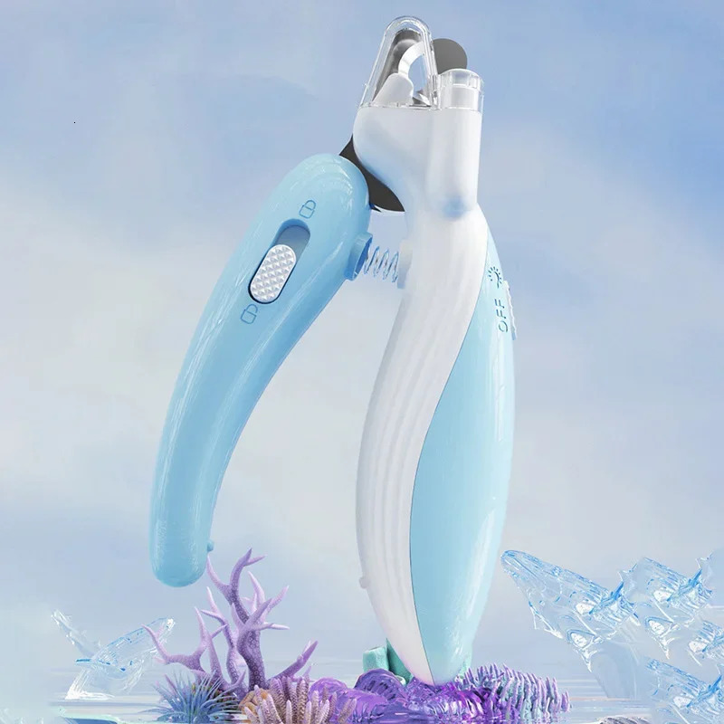 Safe pet nail clipper with LED light professional paw grooming trimmer for dogs cats and rabbits stainless steel portable 250320