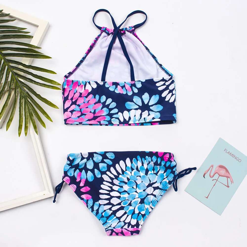 Multi color children's girls' children's bikini set 2025 girls' children's swimsuit summer swimsuit baby children's biki