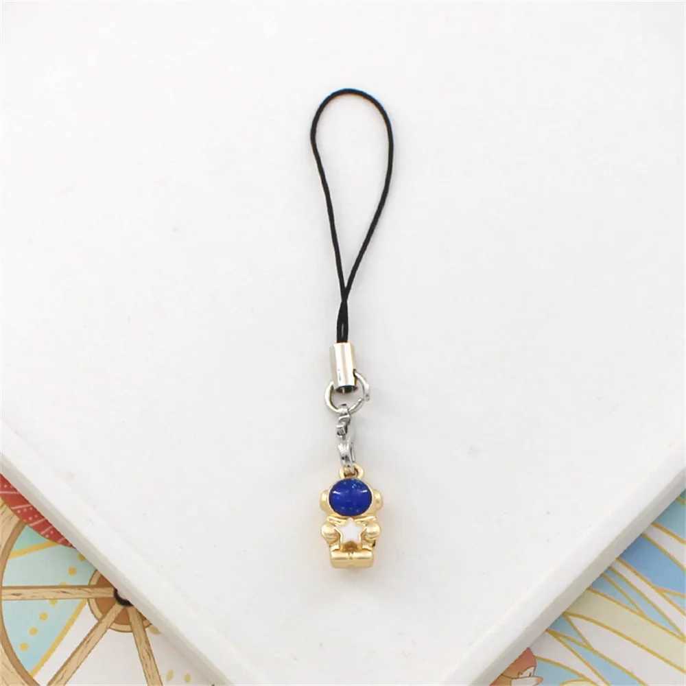 New Design 1 Piece Fashion Stars Moon Astronaut Mobile Phone Charms Cute Keychain Lanyard for Keys Smartphone StrapXJ250319