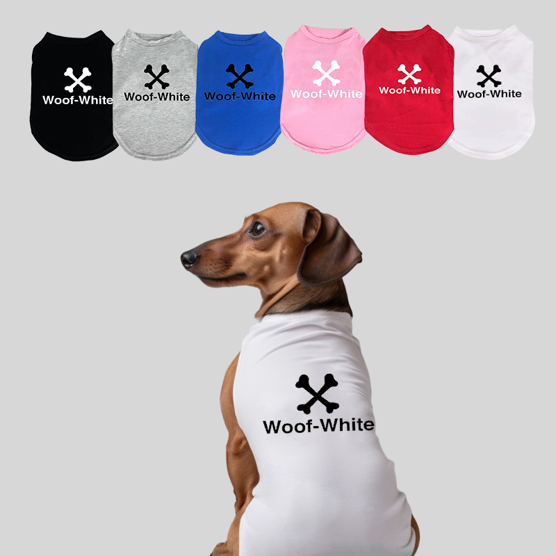 Dog Shirt Vest Lightweight Stretchy Dog T-Shirts Soft Cool Sleeveless Vests Breathable Clothes with Fashion Print for Puppy Kitty Cats Small Medium La