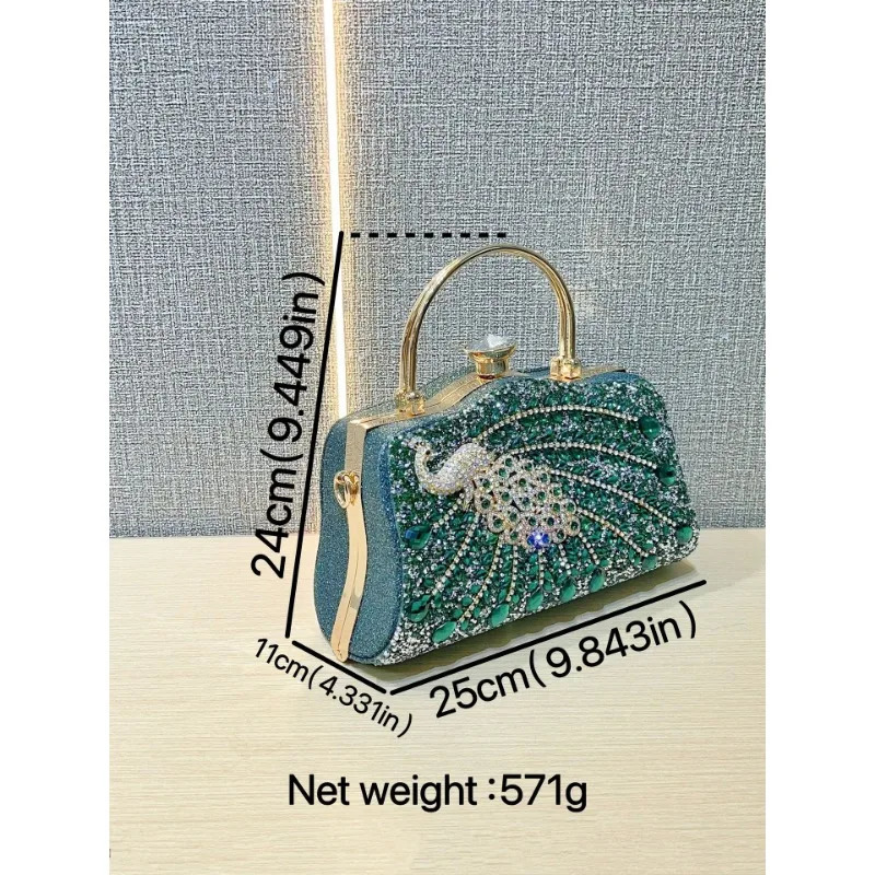 New Full Diamond Handbag with Advanced Sense Handheld for Party Shoulder Crossover Banquet Bag Celebrity Banquet Bag R250320