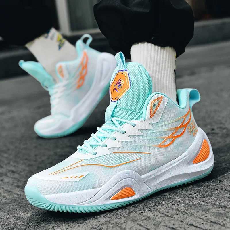 Teen Match Pro Basketball Boots Luxury Sneakers Men Autumn Male Basketball Shoes Breathable High-top Sports Field Training SneakersW250320