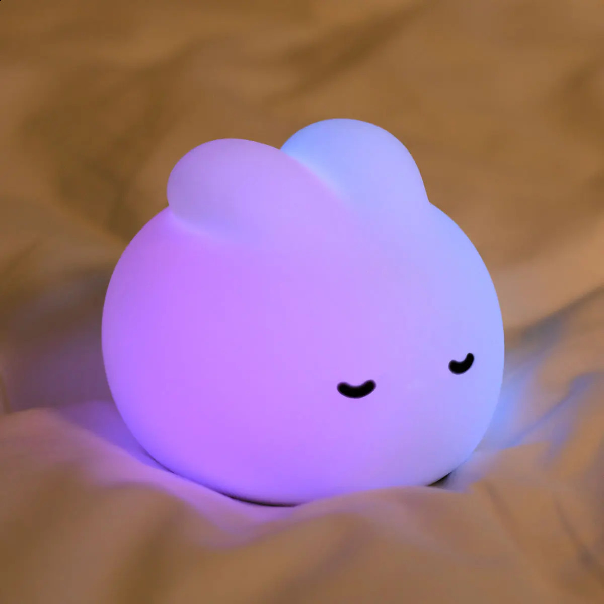 Rabbit Night Light For Kids Room Cute Bunny Lamp Gifts for Nursery Girls Boys Toddler Kawaii Room Decor USB Silicone Night Light 250319