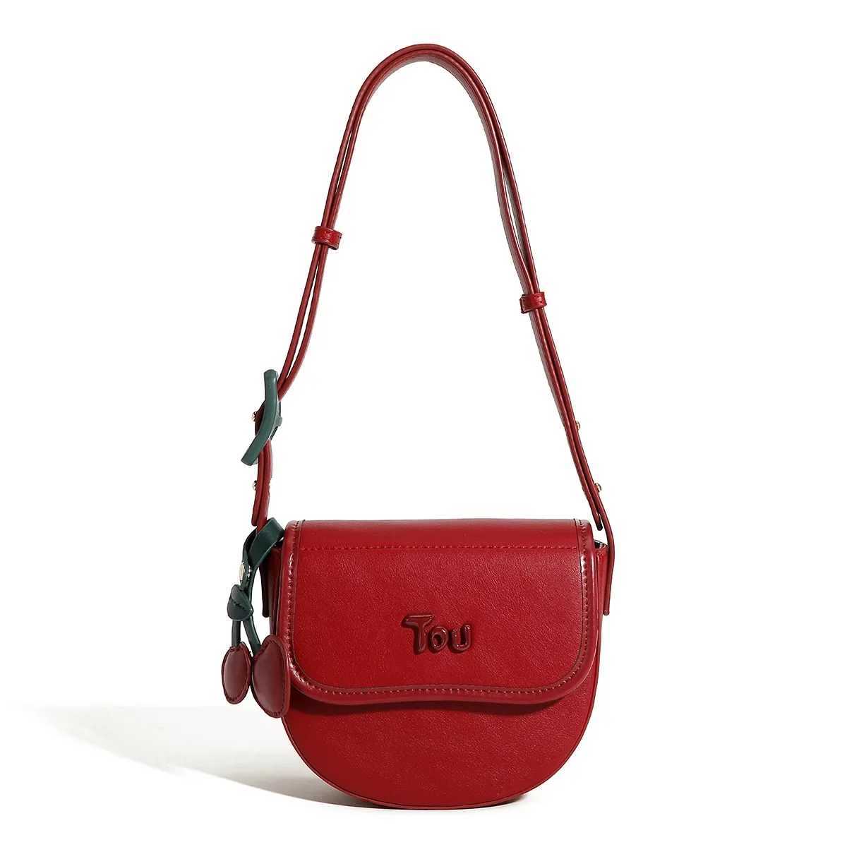 2024 New Luxury Feeling Original Cherry Horse Saddle Bag Spring/Summer Lightweight Fashion Paradigm Womens Cross Body Bag Y250319
