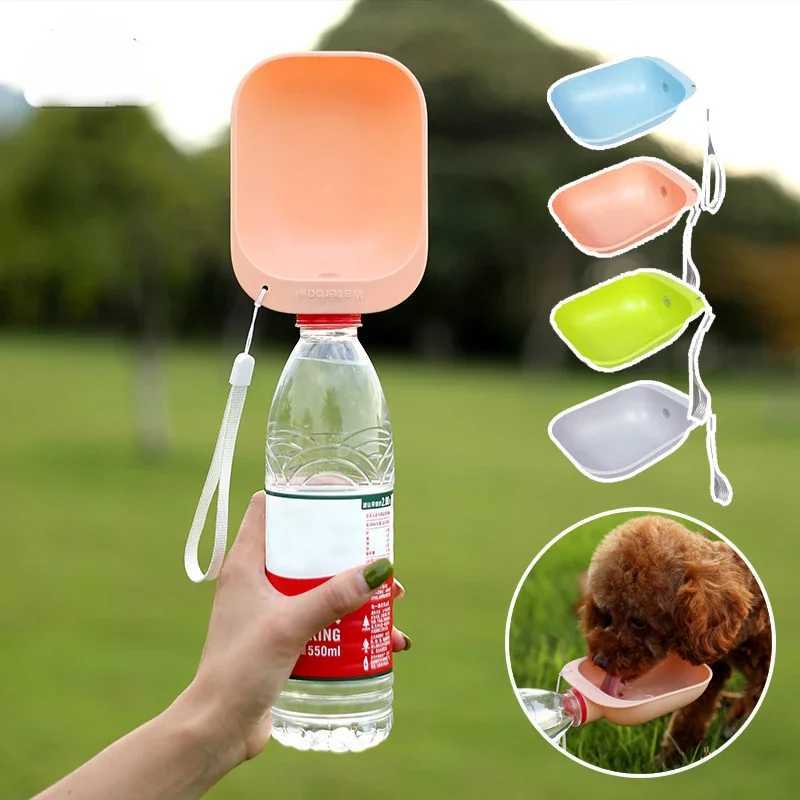 Dog Travel Water Bottle Portable Pet Drinking Feeder for Puppy Cat Outdoor Water Container Storage Pet Supplies Dog Bowls Y250319