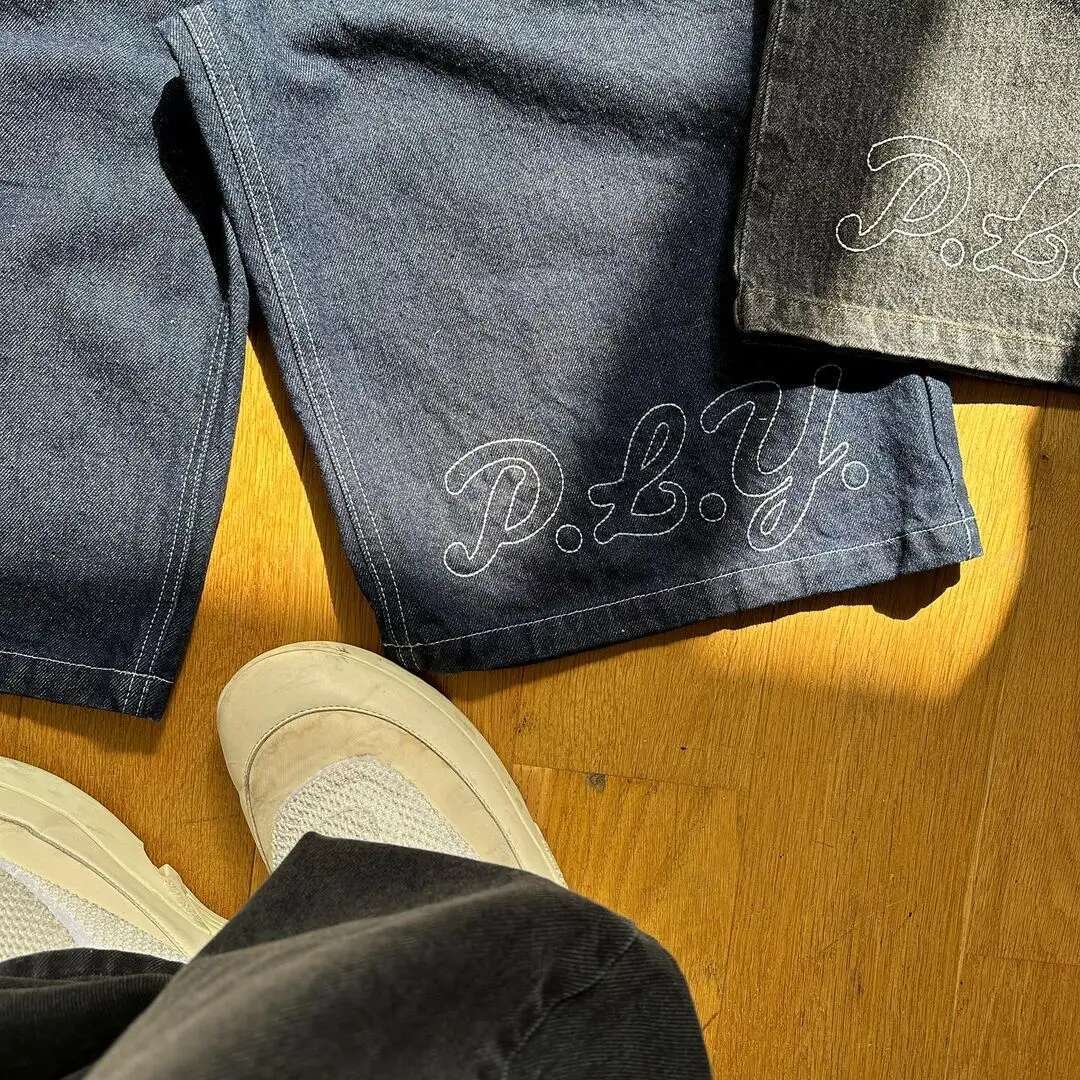 Summer Fashion Casual Y2k Hip Hop Denim 2023 New Haruku Punk Rock Gym Male Shorts Vintage Loose Knee Length Pants Beach