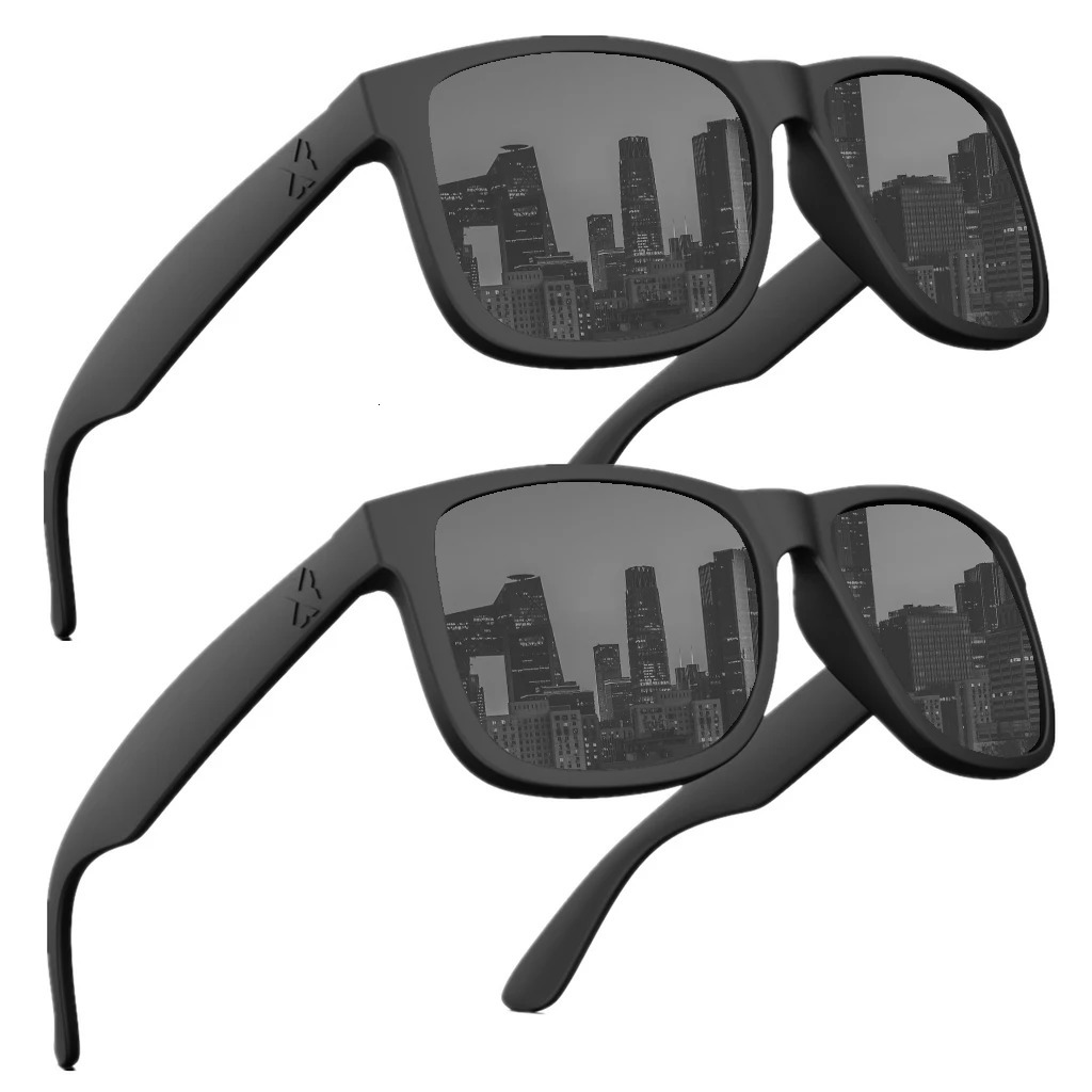 MAJULI 2Pack Polarized Sunglasses For Men WomenUV400 Protection Rectangular Shades Sun Glasses Ideal for Driving 8806 250318