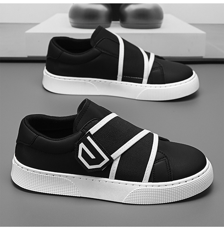 Men's shoes Breathable work non-slip lazy man slip-on small white board shoes men's sports platform low-top casual shoes 2025