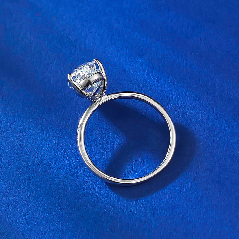 US Size 5-9 Sparkling Wedding Rings Ins Top Sell Simple Fine Jewelry Soild 100% 925 Sterling Silver Pear Cut White Moissanite Diamond Eternity Women B