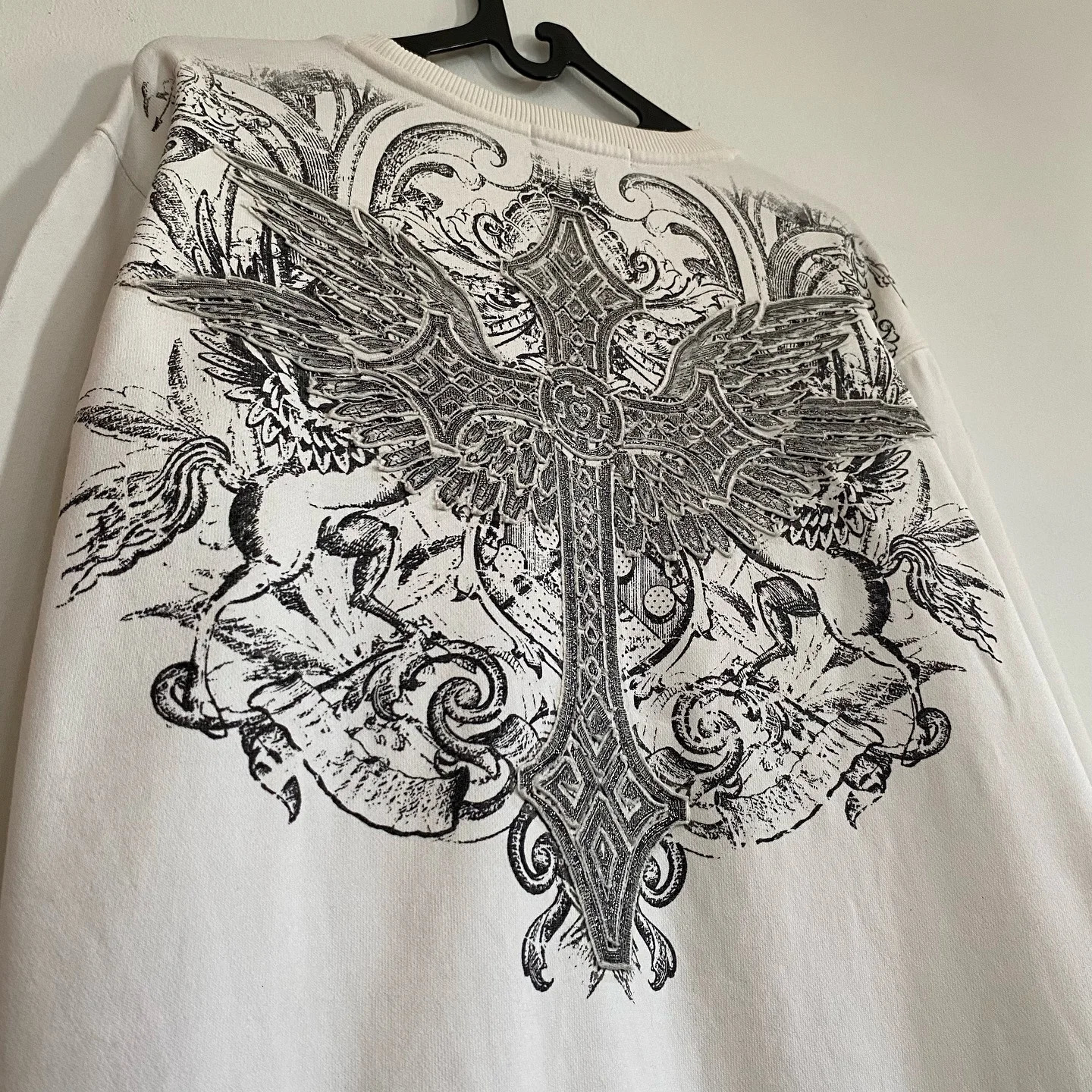 Y2K Retro Affect Tshirt Round Neck Oversized Long Sleeve Mens and Womens Casual Gothic Pullover Top 250320