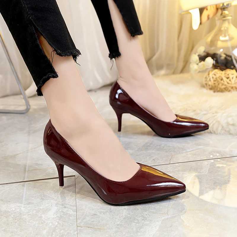Aphixta 7cm thin H-pump high-heeled dress wedding official casual shoes Plus large size 49 50 Y250319