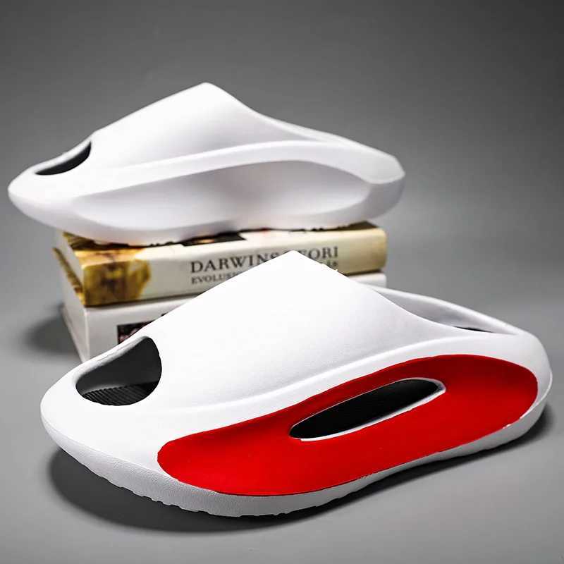 Mens slider wearing flip cover mens ultra soft sports slider mens slider wearing sandals foldable Eva soft bottom slider Y250320
