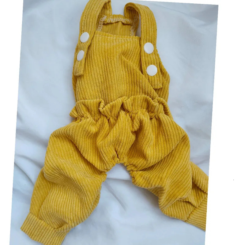 Cute dog jumpsuit uniform pink and yellow striped Chihuahua pet coat small midrange XXL pajamas 250318