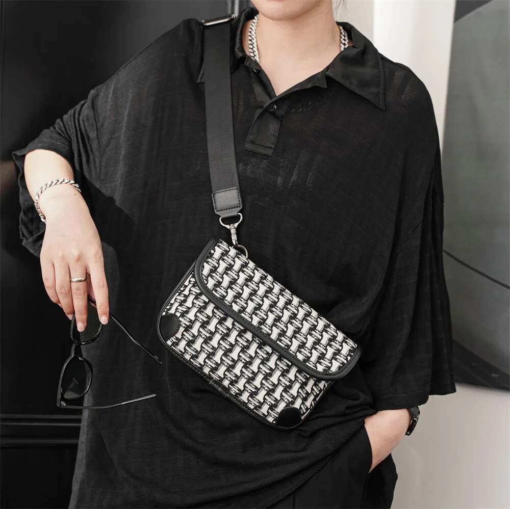 Fashion Jacquard Canvas Messenger Flap Crossbody Bags Brand Designer Shoulder For Men Handbags Male Crossbosy Bag