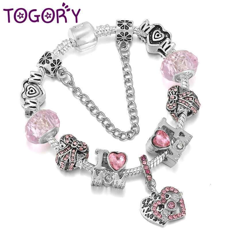 HOT SALE Trandy Silver Color Original 3mm Bracelets With MOM Beads Charm Bracelet For Women Mother DIY Jewelry Gift Dorpshipping