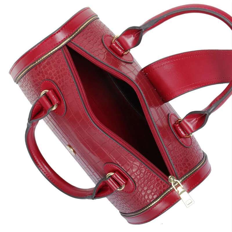 VM FASHION KISS NEW Rendering Boston Handbag Classic Style Crossbody Elegant Women's Shoulder Bag Leather Satchel Purse