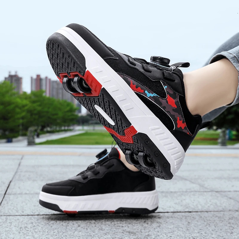 Mesh Roller Skates Boys Girls Casual Walking Shoes Outdoor Retractable Roller Shoes School Students Roller Skating Sports Shoes 250320