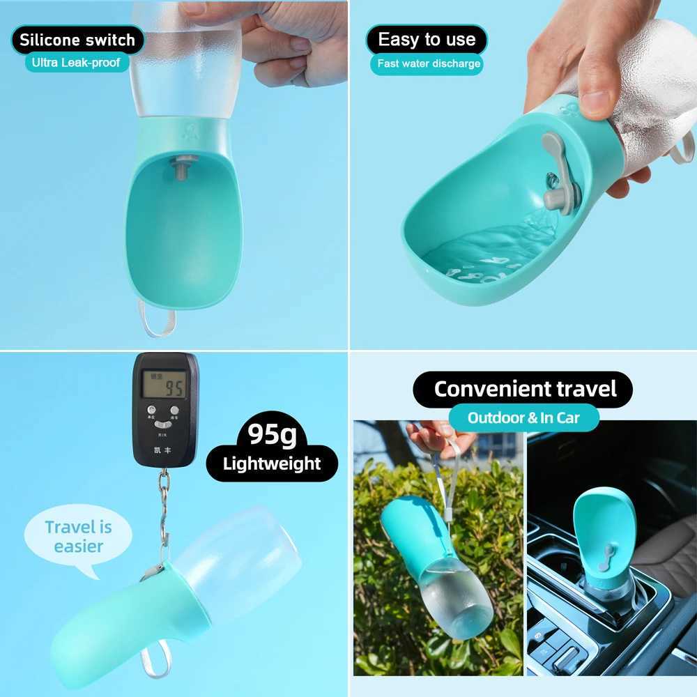 Dog Water Bottle For Small Big Dogs Cat Portable Leakproof Puppy Drinking Bowl Dispenser Outdoor Pet Drink Feeder Cup Supplies Y250319