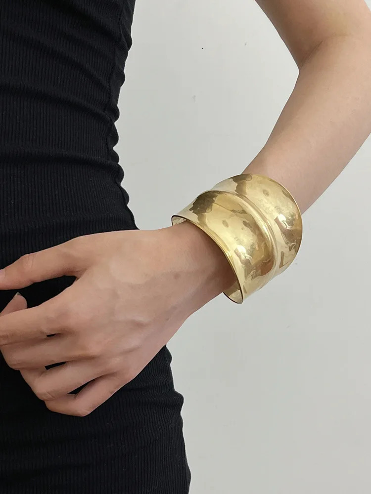 Vintage Brushed Metal Cuff Bracelet For Women Punk Style Personality Jewelry Travel Party Gift 250320