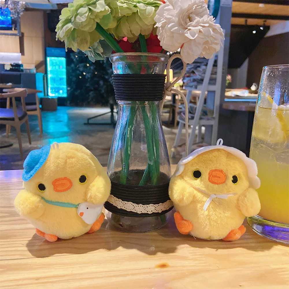 Cute little yellow chicken pendant plush toy doll internet famous chicken mini bag pendant keychain dollXJ250319