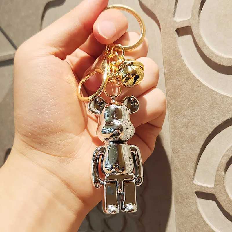 Influencer Gradient Violence Bear Keychain Acrylic Hanging Bag Pendant Creative Accessories Key Chain Birthday GiftXJ250319
