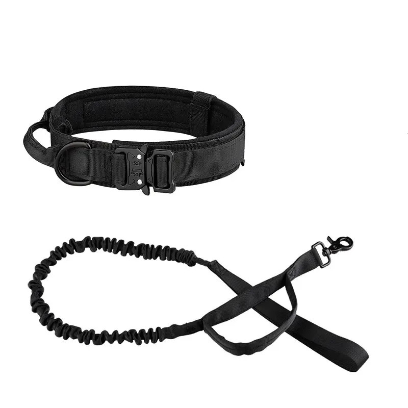 Medium And Large Breed Tactical Dog Collar And Leash Set Suitable For All Breeds Adjustable And Durable. 250320
