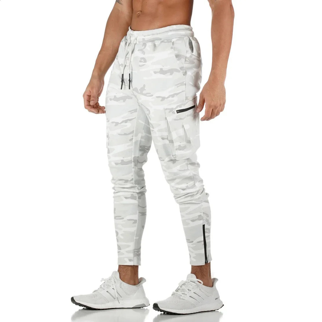 Mens Overalls Outdoor Multifunction Moisture Absorption And Perspiration Exercise Fitness Running Training Multipocket Pants 250319