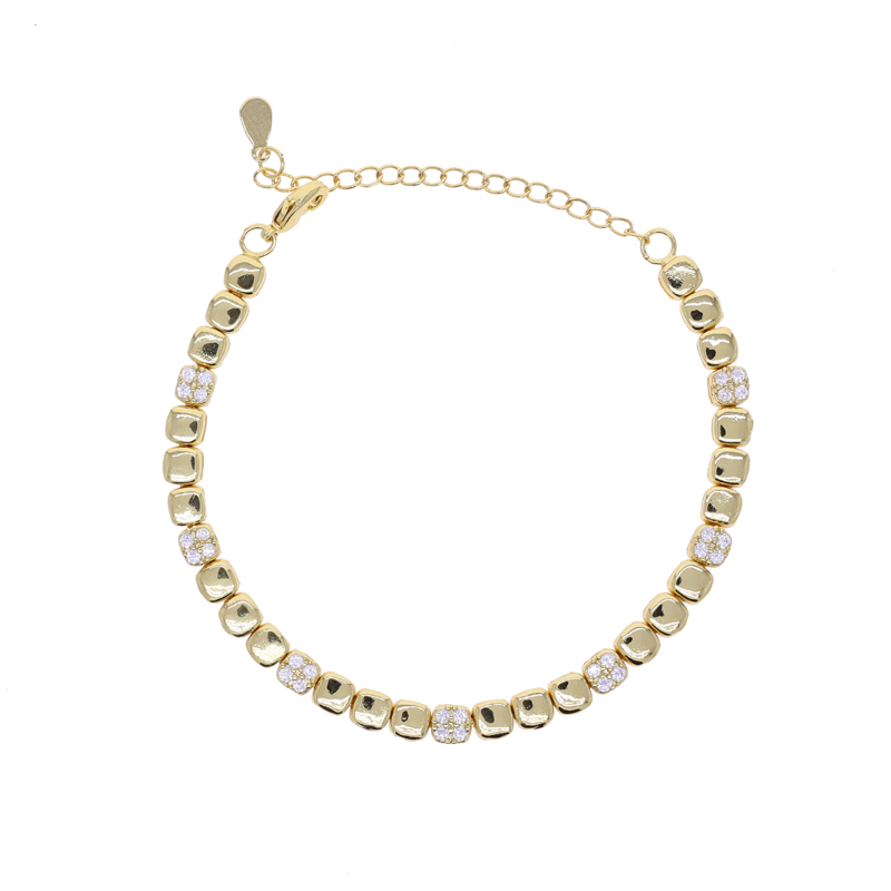New Design square-sugar jewelry Pave Bling Cz Fashion Women Lover Valentine's Gift Jewelry high quality bracelet necklace
