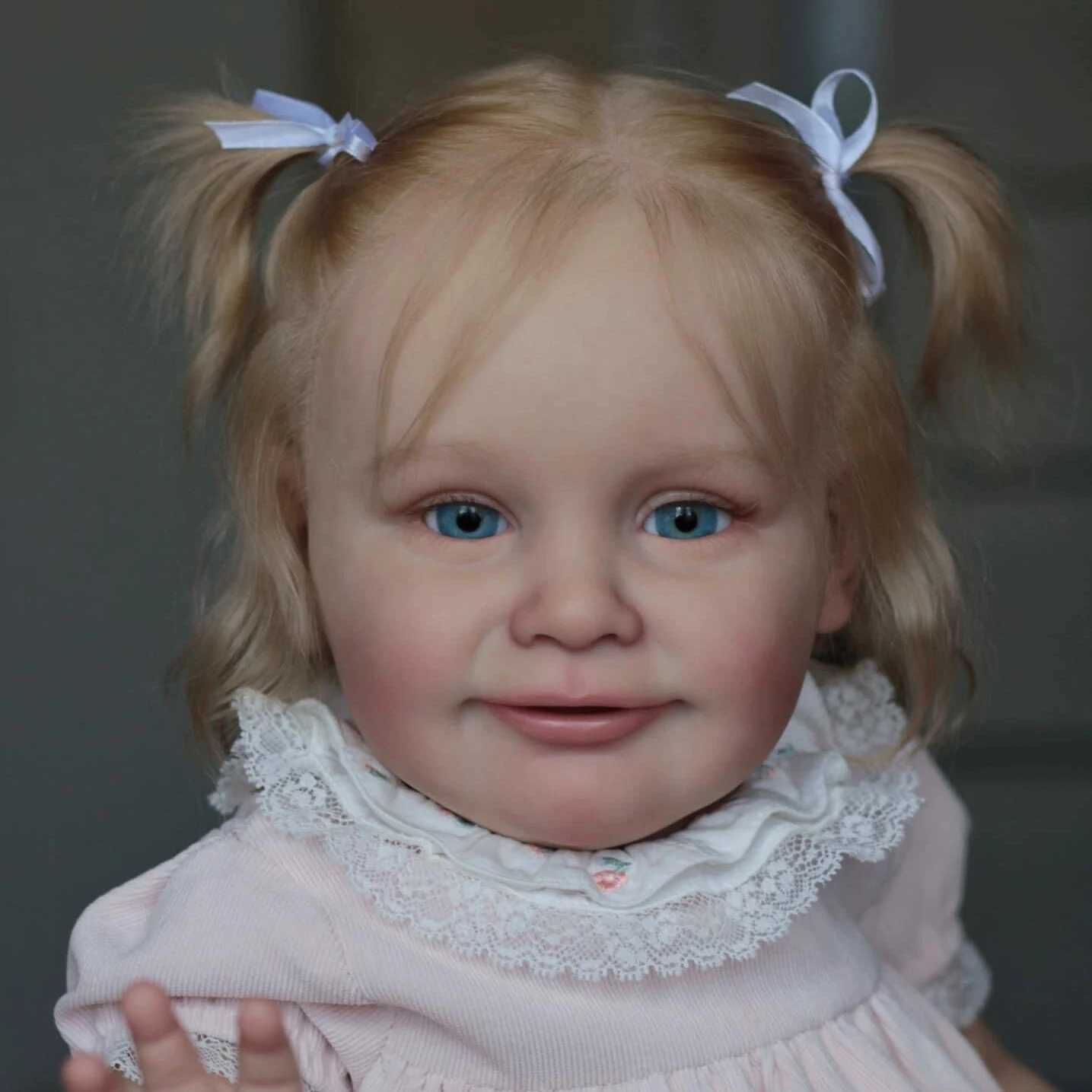 NPK 24 inch finished painted handmade doll with high quality has been reborn for young children and girls. Zoes skin is a very detailed 3D skin W25032