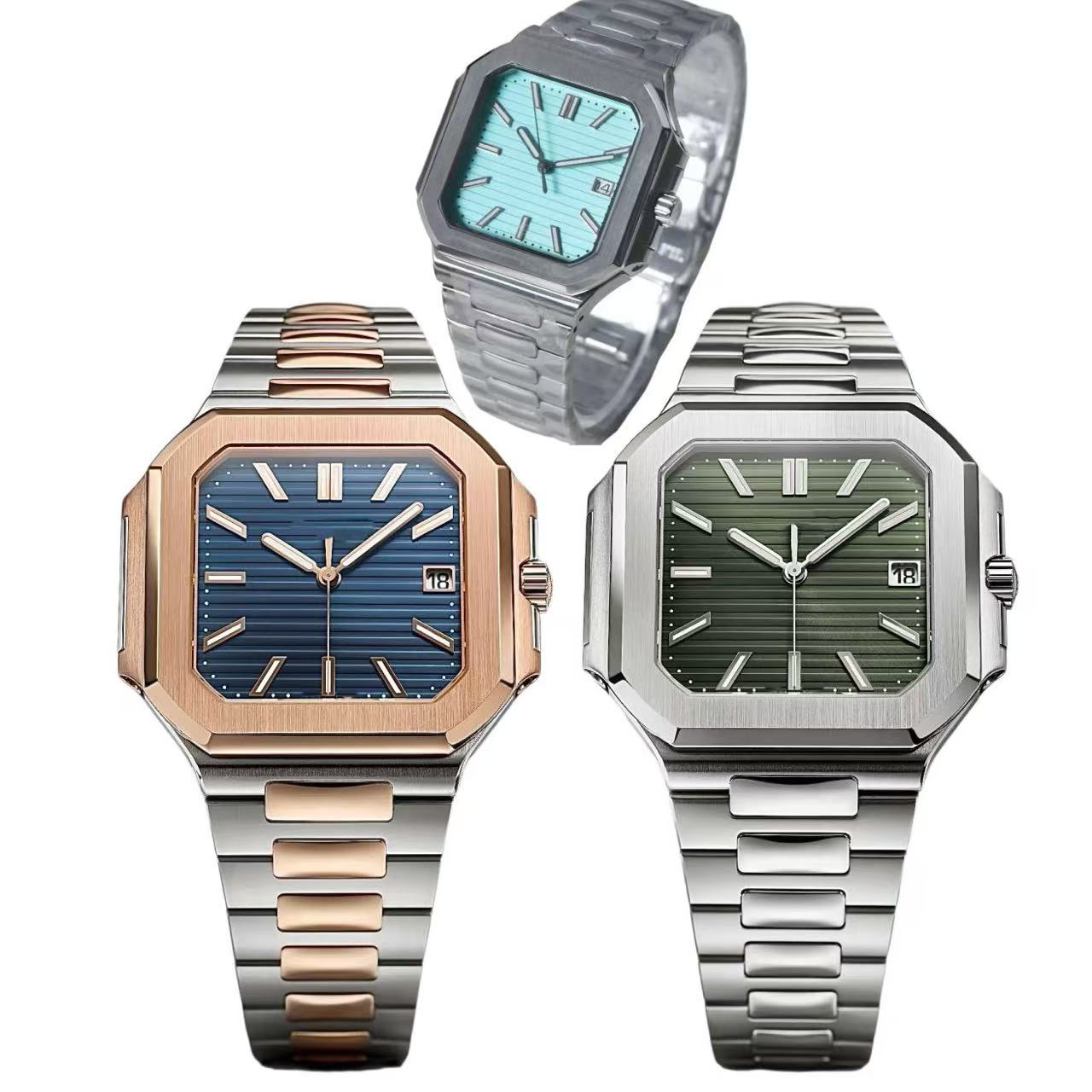 NEWPP automatic watch luxury CUBITUS watches men square design waterproof Wristwatches with sapphire glass montre reloj orologio di lusso